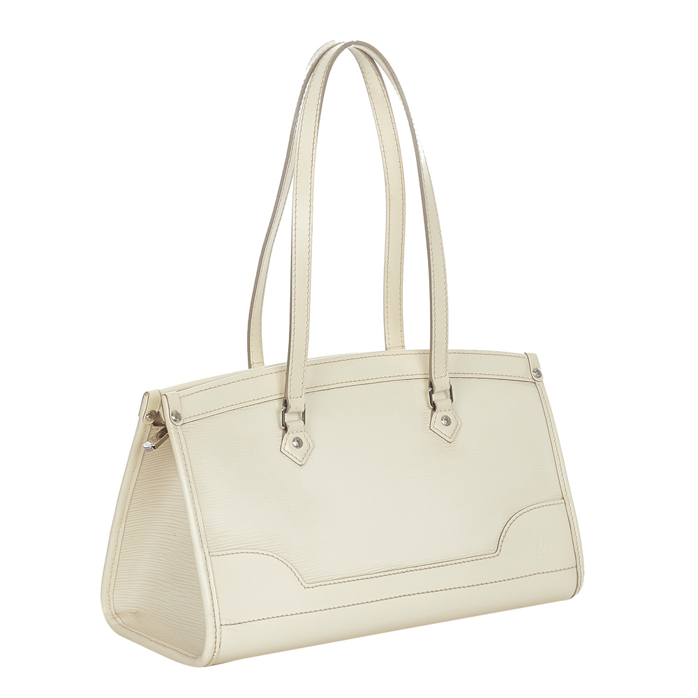 

Louis Vuitton White Epi Leather Madeleine PM Bag