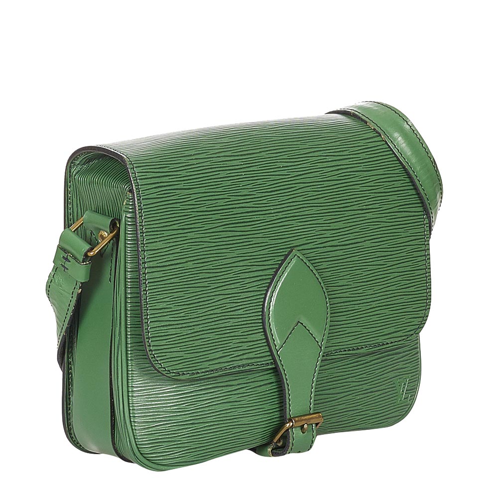 

Louis Vuitton Green Epi Leather Cartouchiere MM Bag