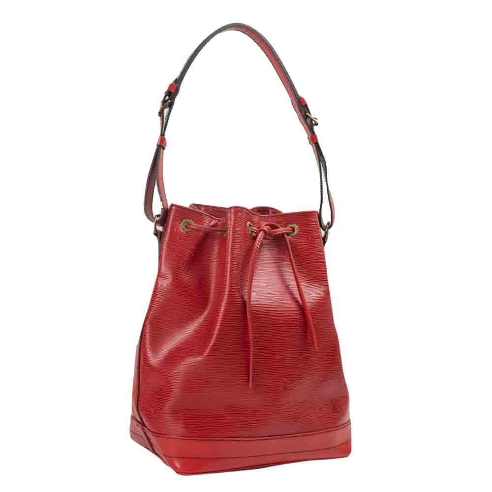 

Louis Vuitton Red Epi Leather Noe Bucket Bag