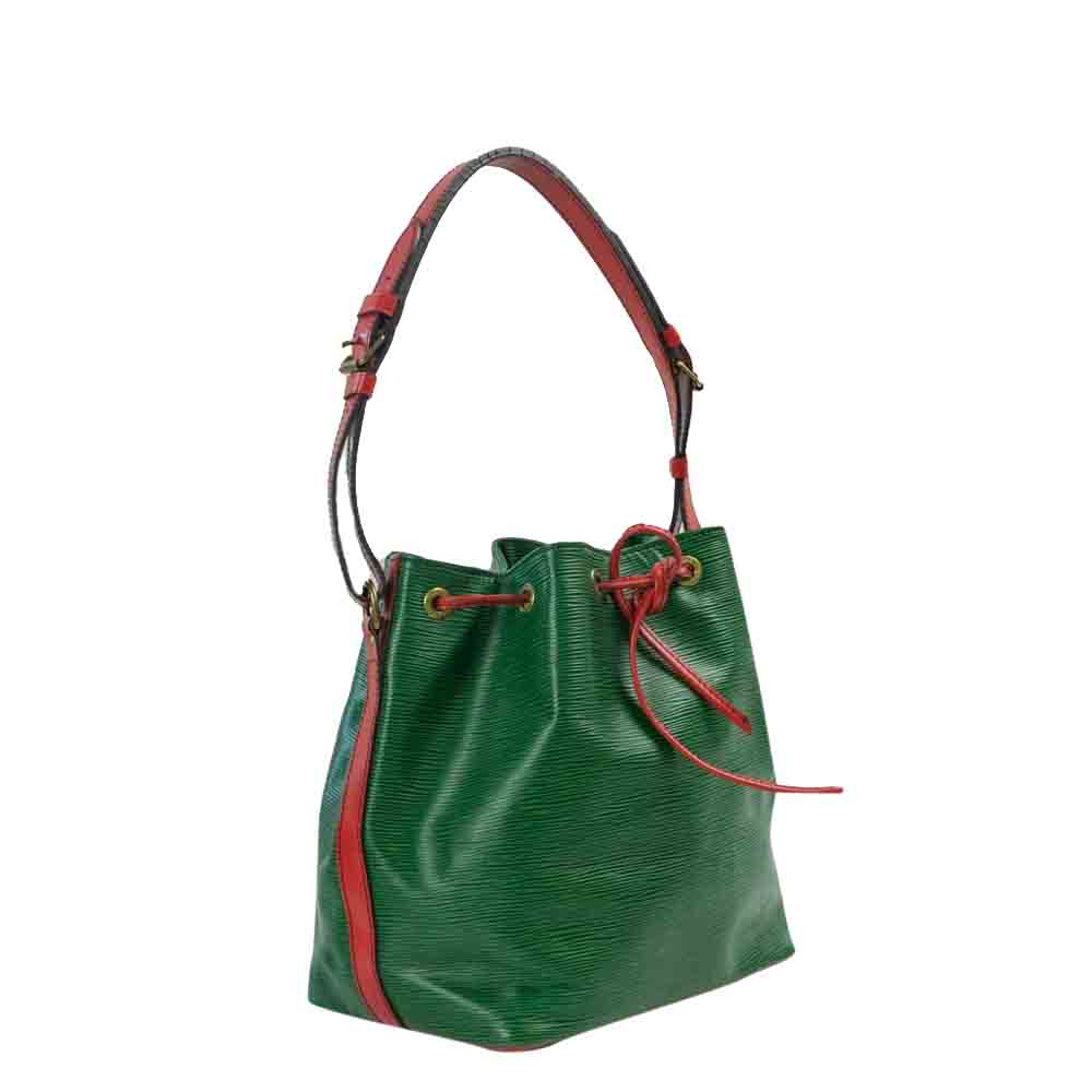 

Louis Vuitton Green/Red Epi Leather Noe Bucket Bag