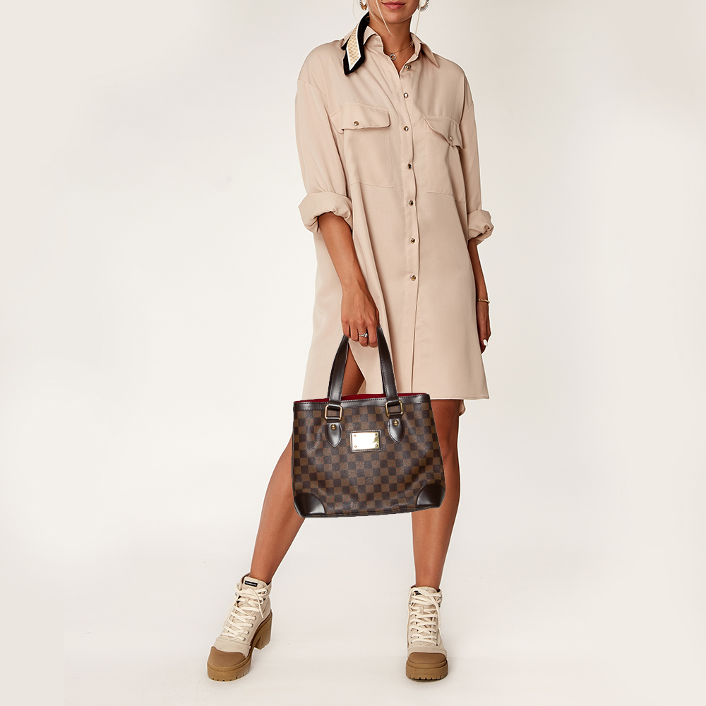 

Louis Vuitton Damier Ebene Hampstead PM Bag, Brown