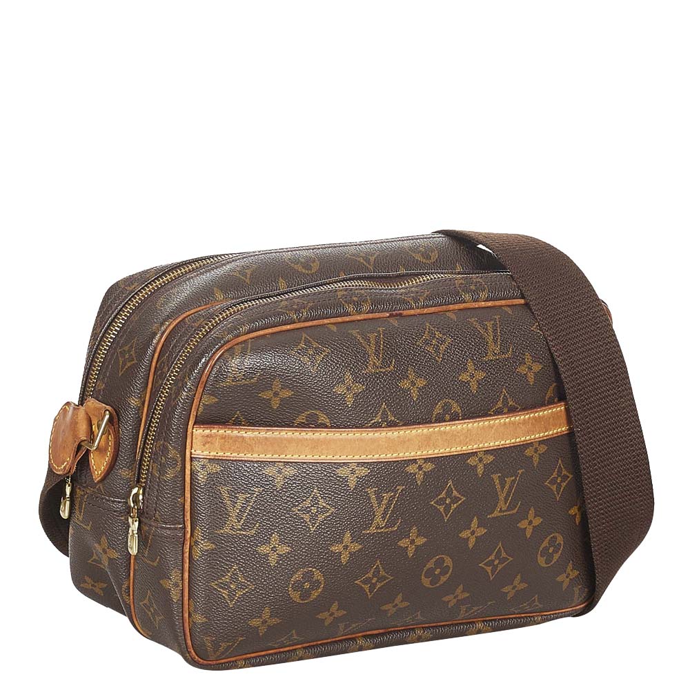 

Louis Vuitton Monogram Canvas Reporter PM Bag, Brown