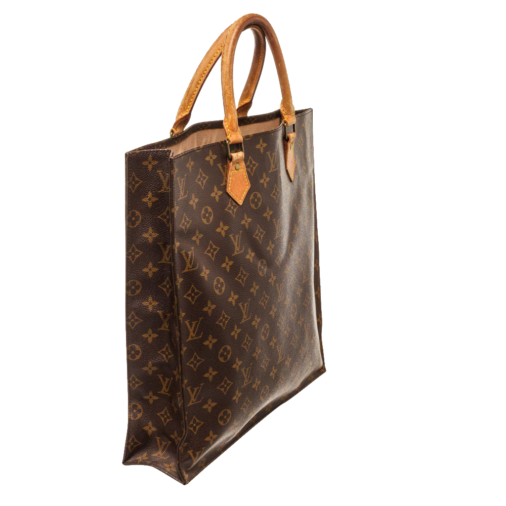 

Louis Vuitton Monogram Canvas Sac Plat Tote Bag, Brown