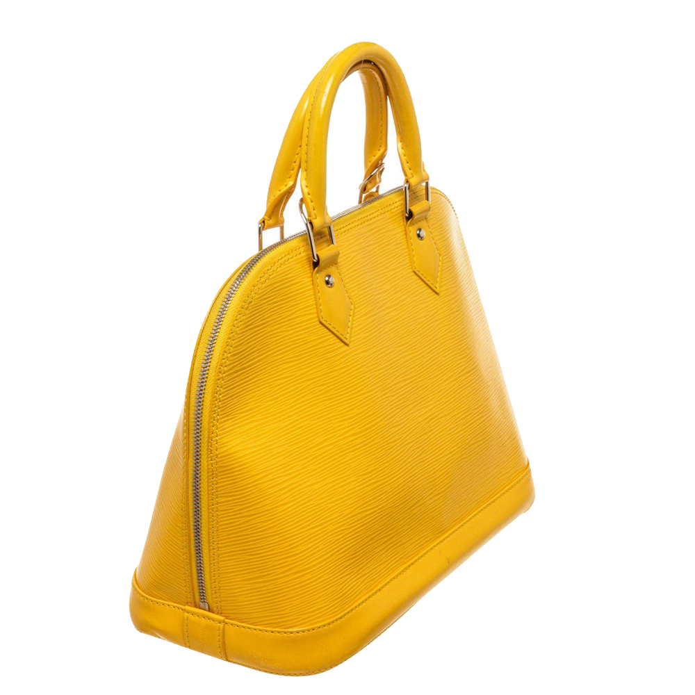 

Louis Vuitton Yellow Epi Leather Alma PM Bag