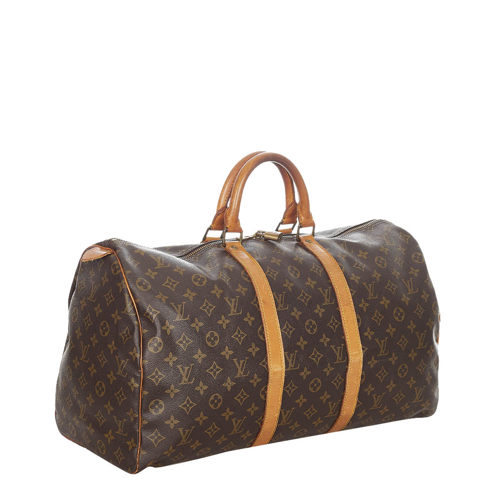

Louis Vuitton Monogram Canvas Keepall 50 Bag, Brown
