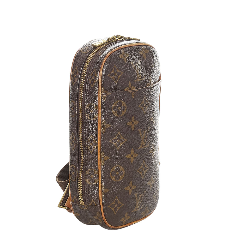 

Louis Vuitton Monogram Canvas Gange Pochette Bag, Brown