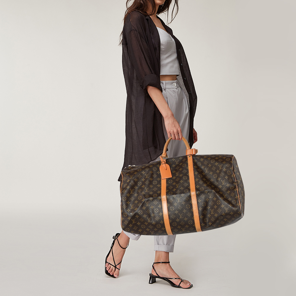 

Louis Vuitton Monogram Canvas Keepall 60 Bag, Brown
