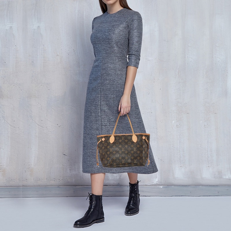 

Louis Vuitton Monogram Canvas Neverfull PM Bag, Brown