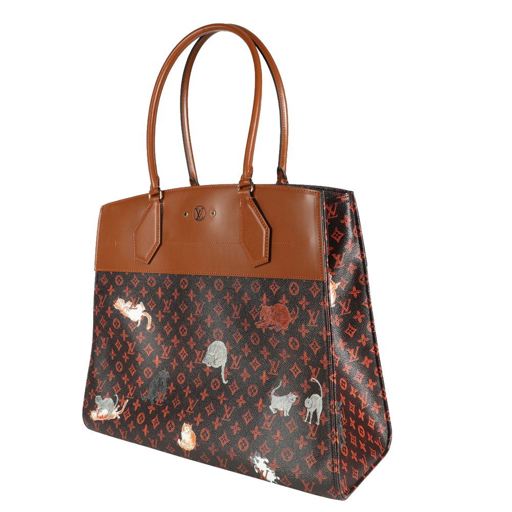 

Louis Vuitton Brown Catogram City Steamer Cabas XXL Bag