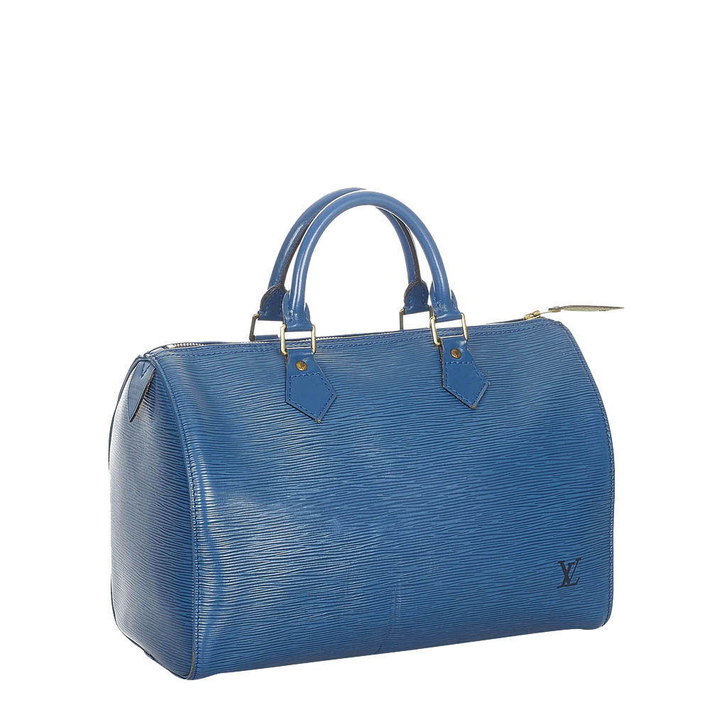 

Louis Vuitton Blue Epi Leather Speedy 30 Bag