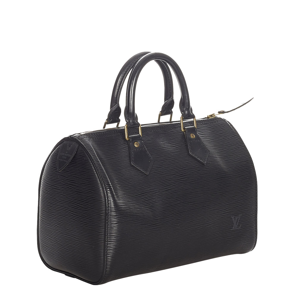 

Louis Vuitton Black Epi Leather Speedy 25 Bag