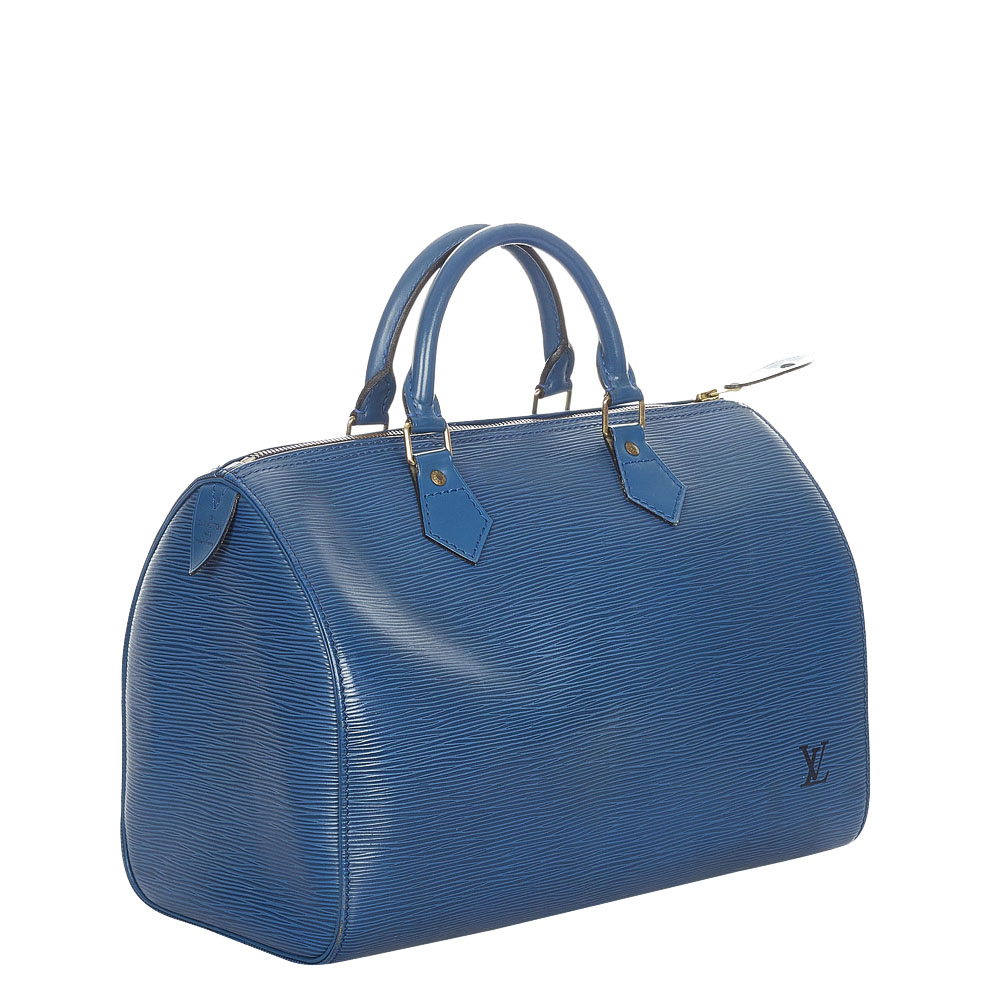 

Louis Vuitton Blue Epi Leather Speedy 30 Bag