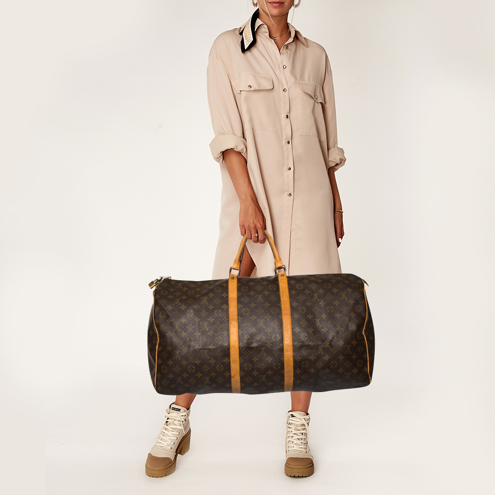 

Louis Vuitton Monogram Canvas Keepall 60 Bag, Brown