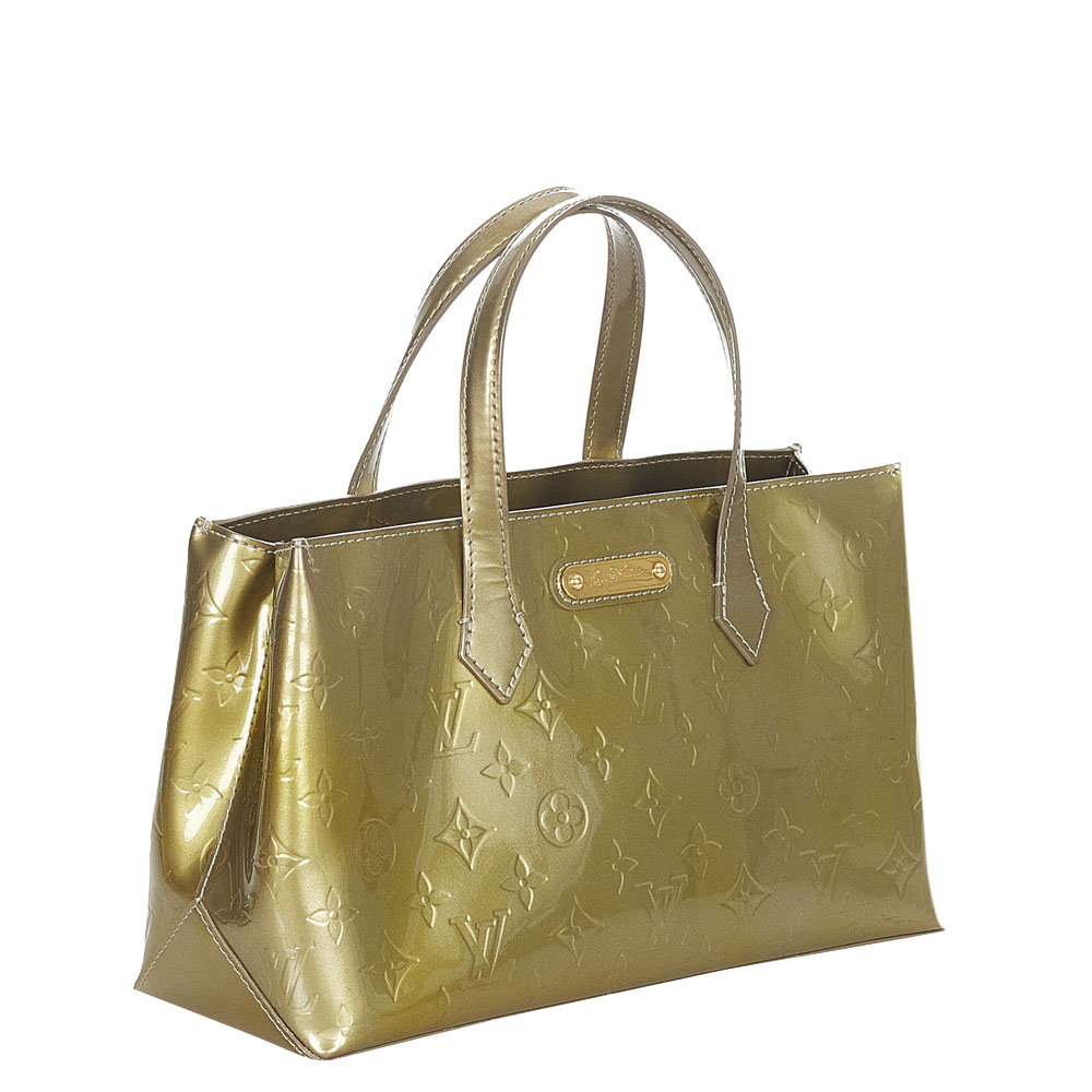 

Louis Vuitton Gold Monogram Vernis Wilshire PM Bag