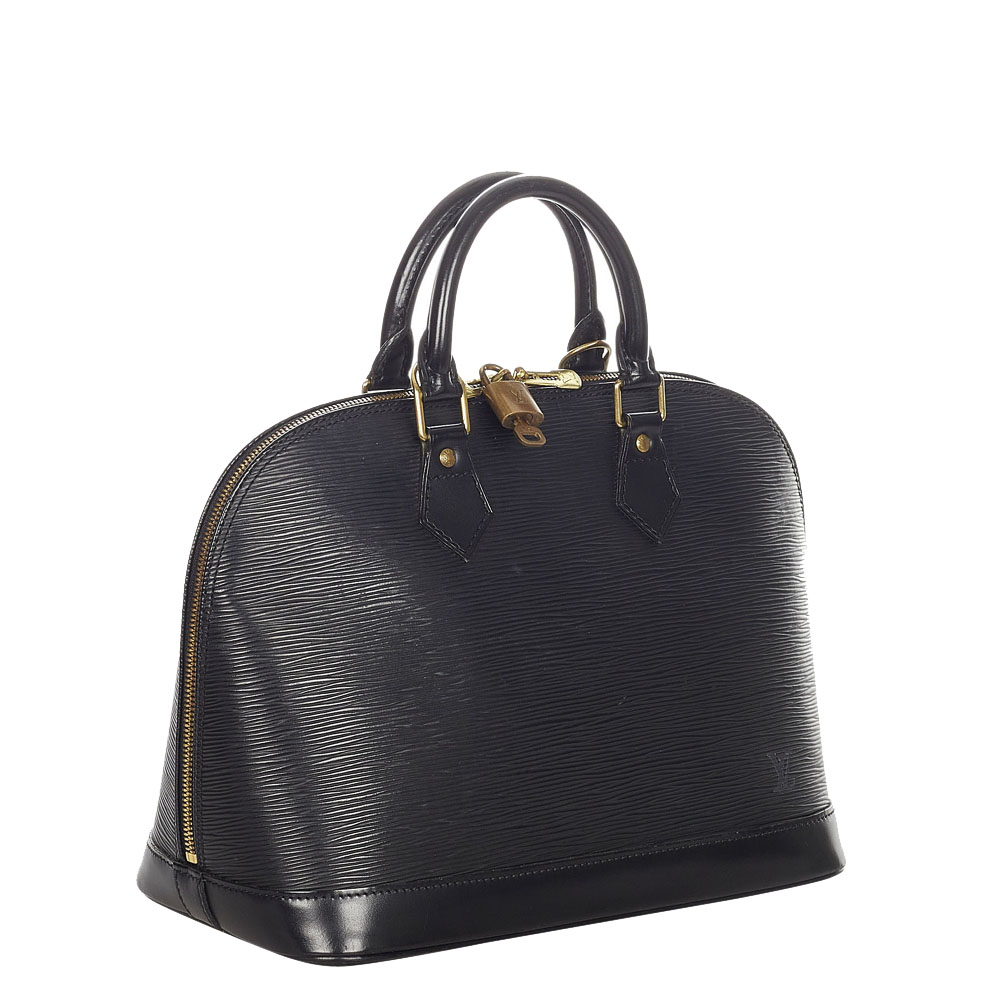 

Louis Vuitton Black Epi Leather Alma PM Bag