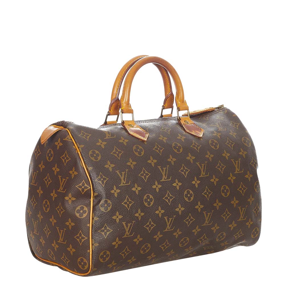 

Louis Vuitton Monogram Canvas Speedy 35 Bag, Brown