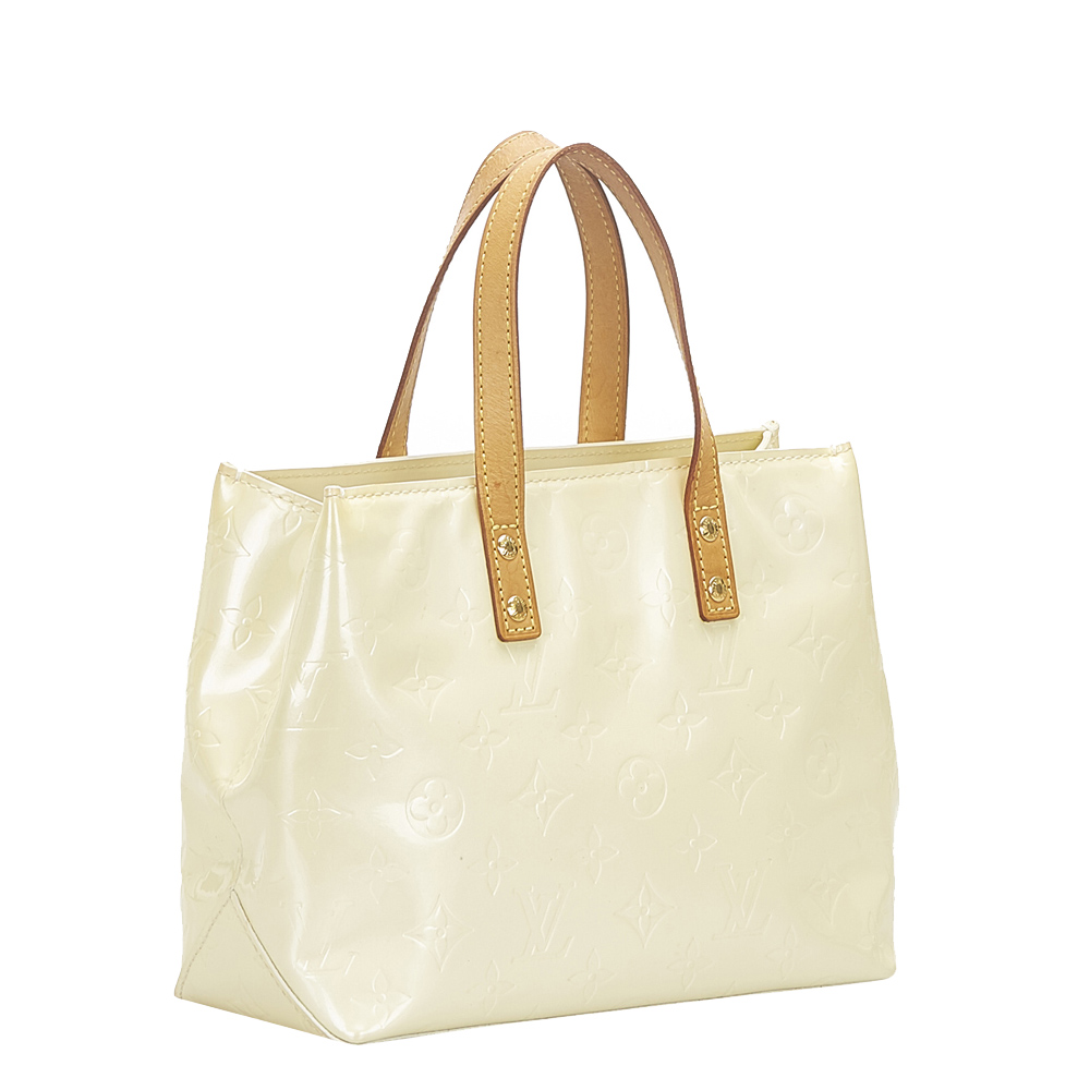 

Louis Vuitton White Monogram Vernis Reade PM Bag