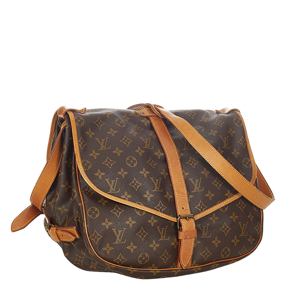 

Louis Vuitton Monogram Canvas Saumur 35 Bag, Brown