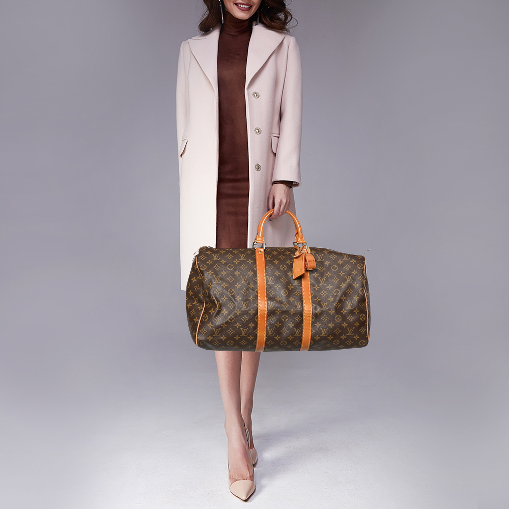 

Louis Vuitton Monogram Canvas Keepall 50 Bag, Brown