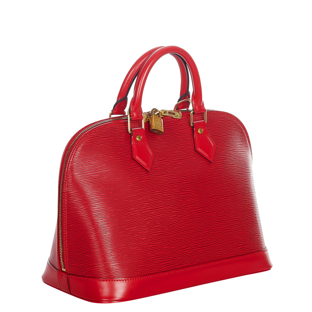 

Louis Vuitton Red Epi Leather Alma PM Bag