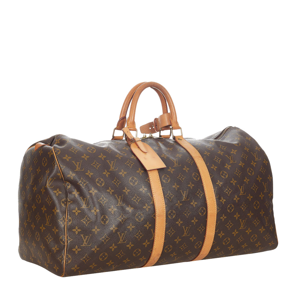 

Louis Vuitton Monogram Canvas Keepall 55 Bag, Brown