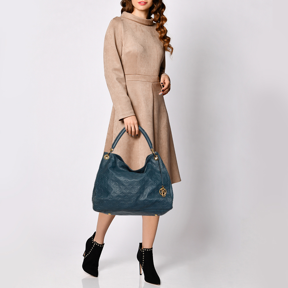 

Louis Vuitton Orage Monogram Empreinte Leather Artsy MM Bag, Blue