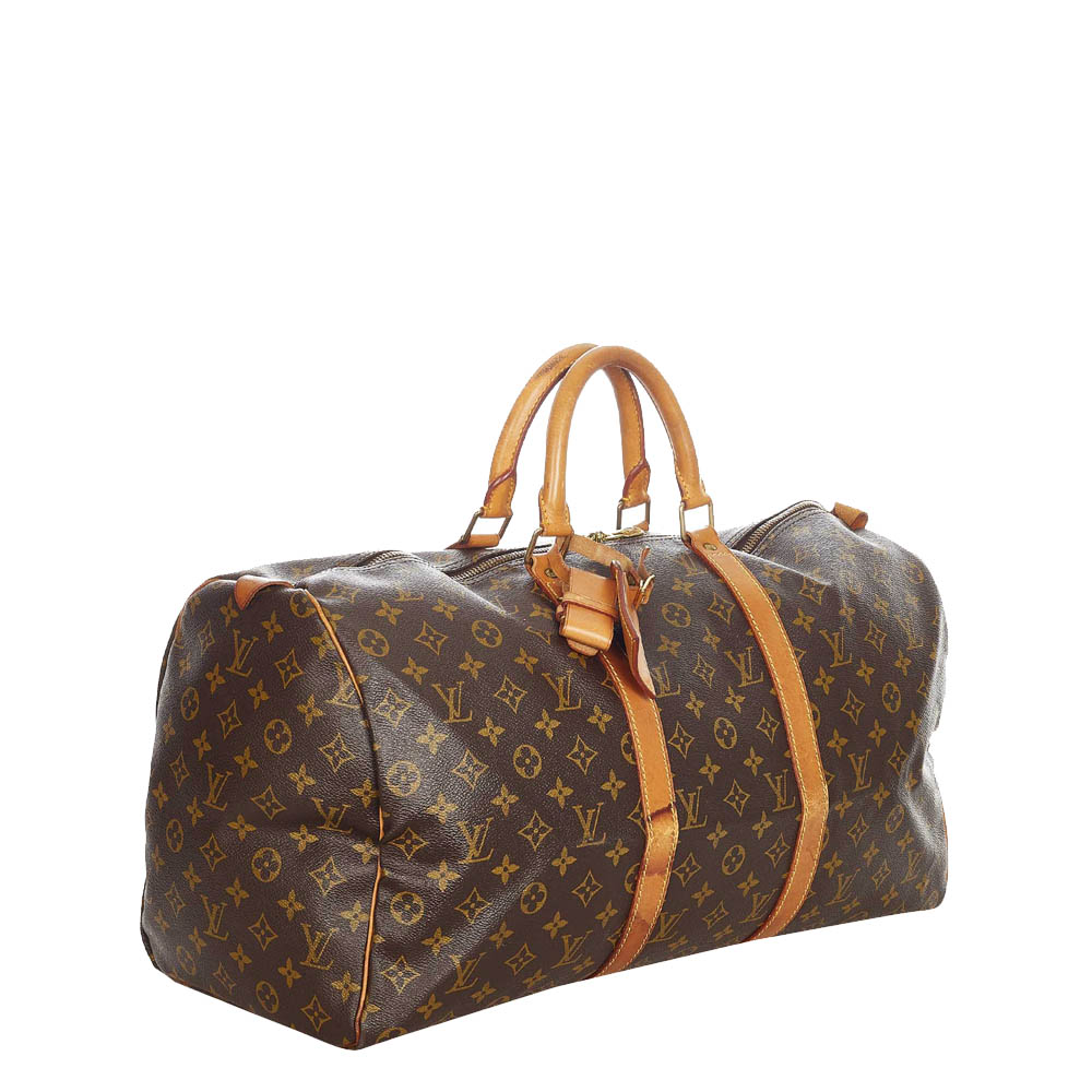 

Louis Vuitton Monogram Canvas Keepall 50 Bag, Brown
