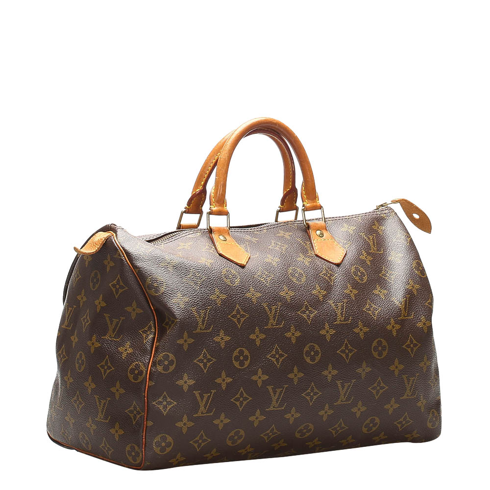 

Louis Vuitton Monogram Canvas Speedy 35 Bag, Brown