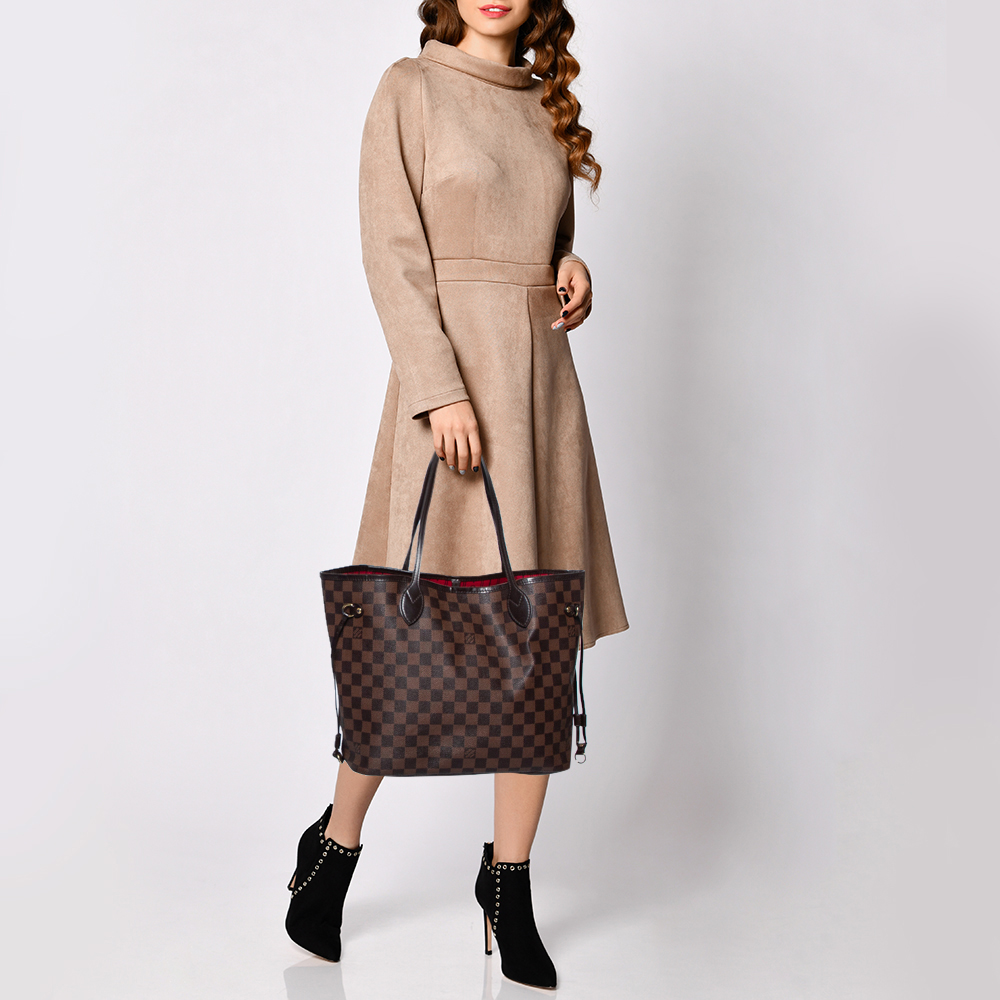

Louis Vuitton Damier Ebene Canvas Neverfull MM Bag, Brown