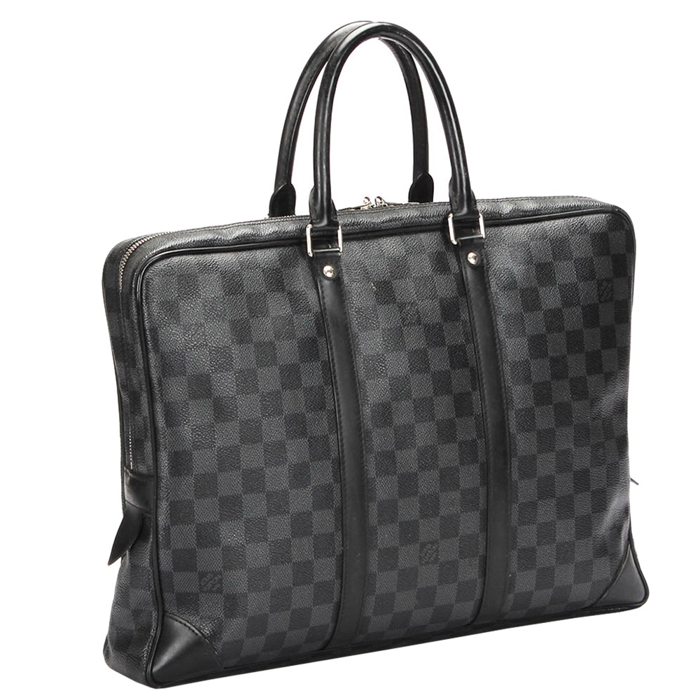 

Louis Vuitton Damier Graphite Canvas Porte-Documents Voyage Briefcase, Black