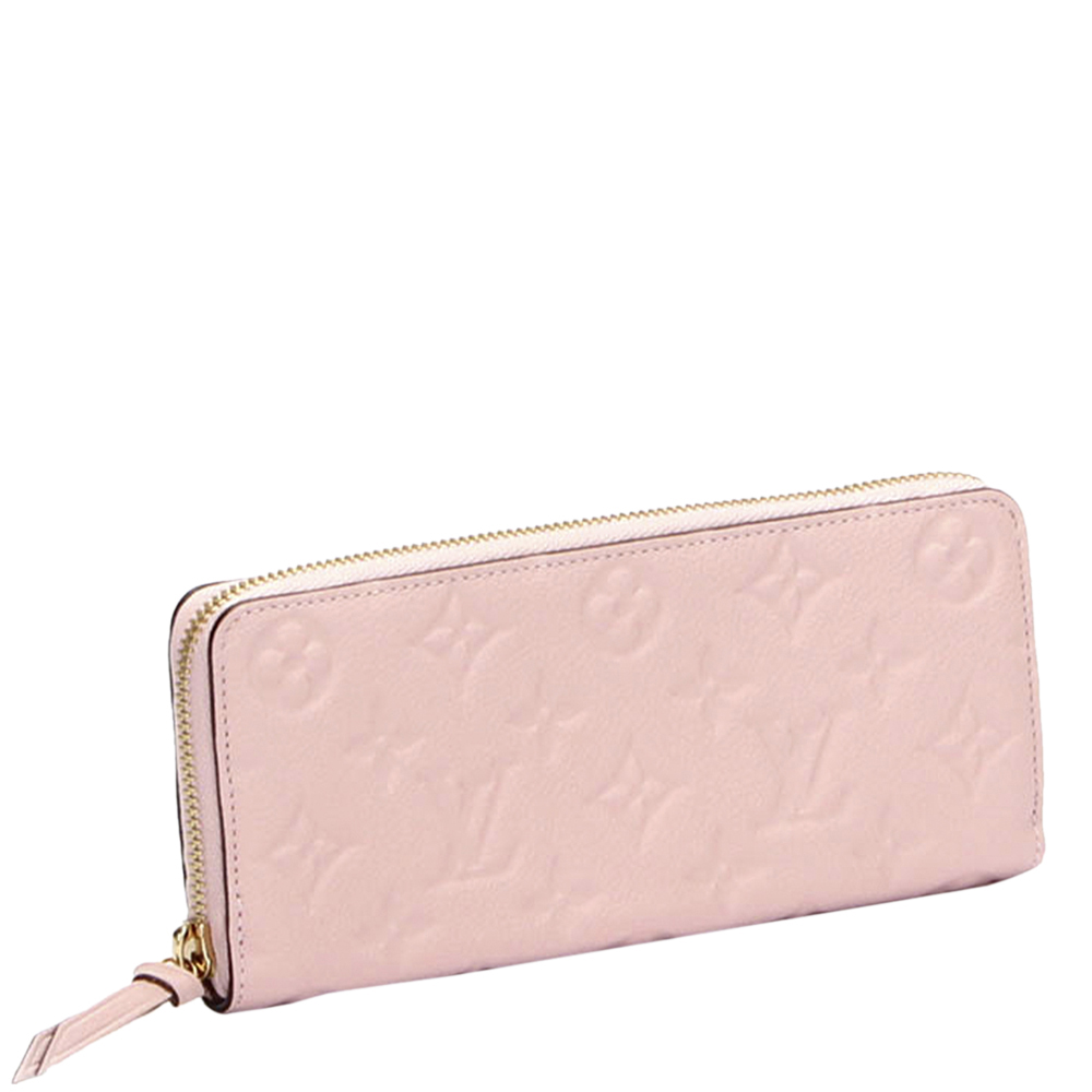 

Louis Vuitton Monogram Empreinte Leather Clemence Zippy Wallet, Pink