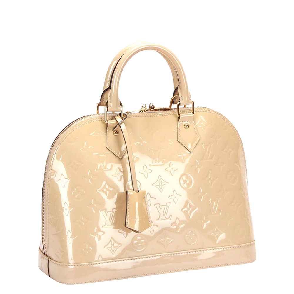 

Louis Vuitton Beige Monogram Vernis Alma PM Bag