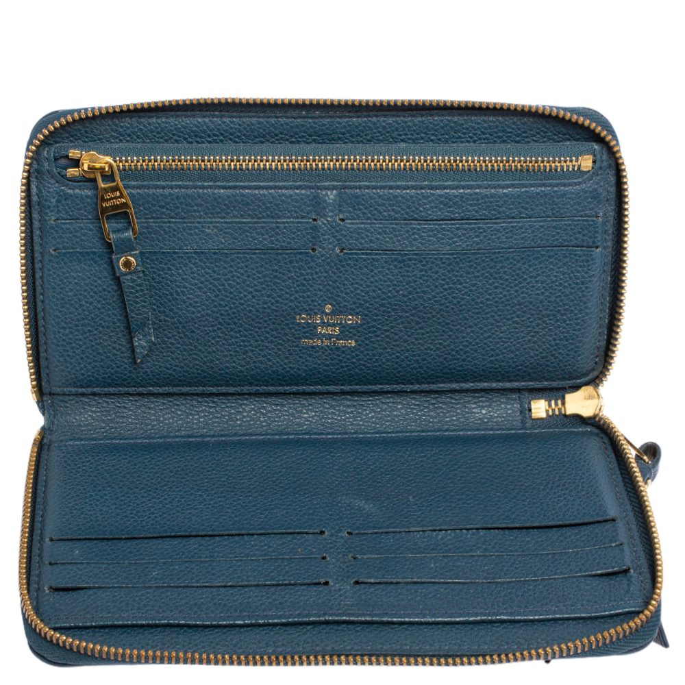 

Louis Vuitton Orage Monogram Empreinte Leather Secret Long Wallet, Blue