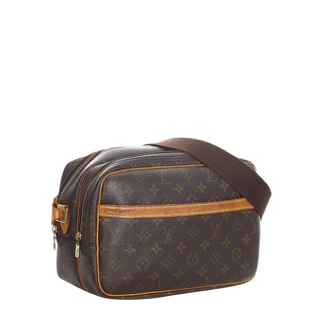 

Louis Vuitton Monogram Canvas Reporter PM Bag, Brown