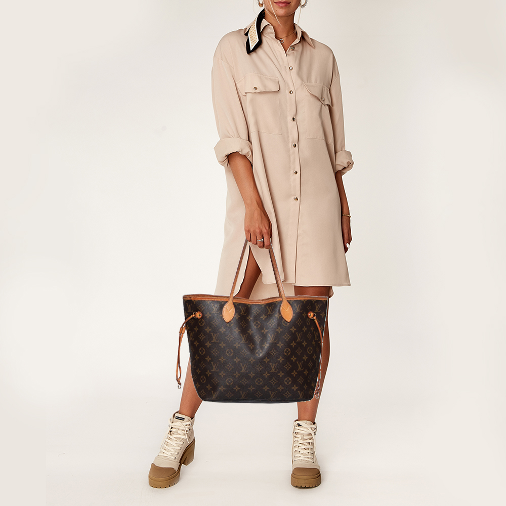 

Louis Vuitton Monogram Canvas Neverfull MM Bag, Brown