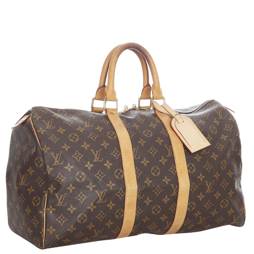 

Louis Vuitton Monogram Canvas Keepall 45 Bag, Brown