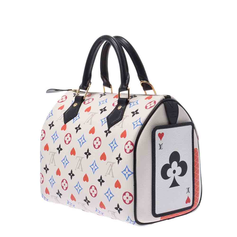 

Louis Vuitton White Monogram Canvas Game On Speedy Bandouliere 25 Bag, Multicolor