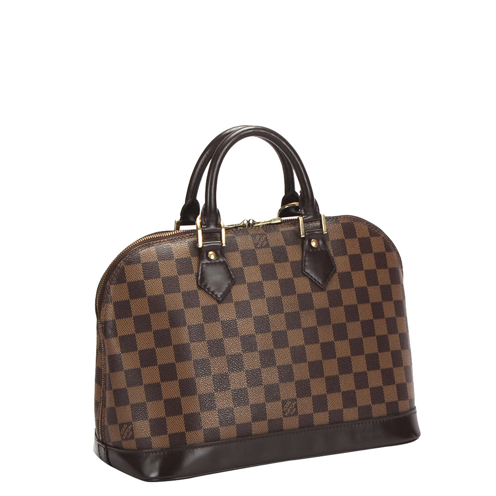 

Louis Vuitton Damier Ebene Canvas Alma PM Bag, Brown