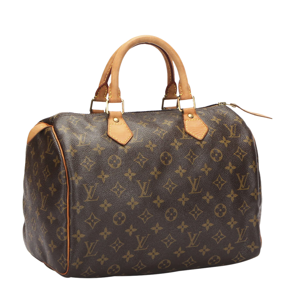 

Louis Vuitton Brown Monogram Canvas Speedy 30 Top Handle Bag
