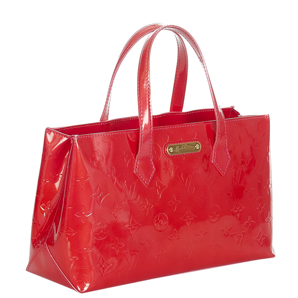 

Louis Vuitton Red Monogram Vernis Wilshire PM Bag