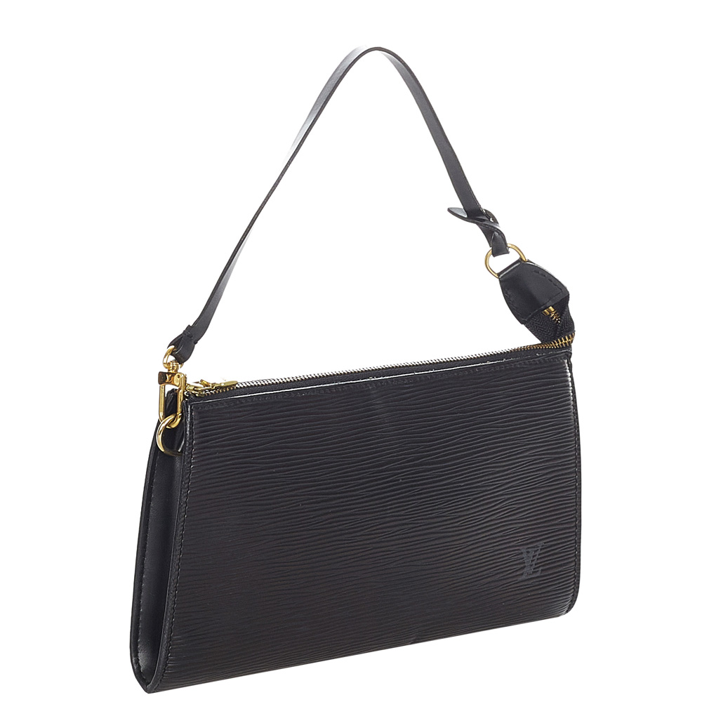 

Louis Vuitton Black Epi Leather Pochette Accessoires Bag