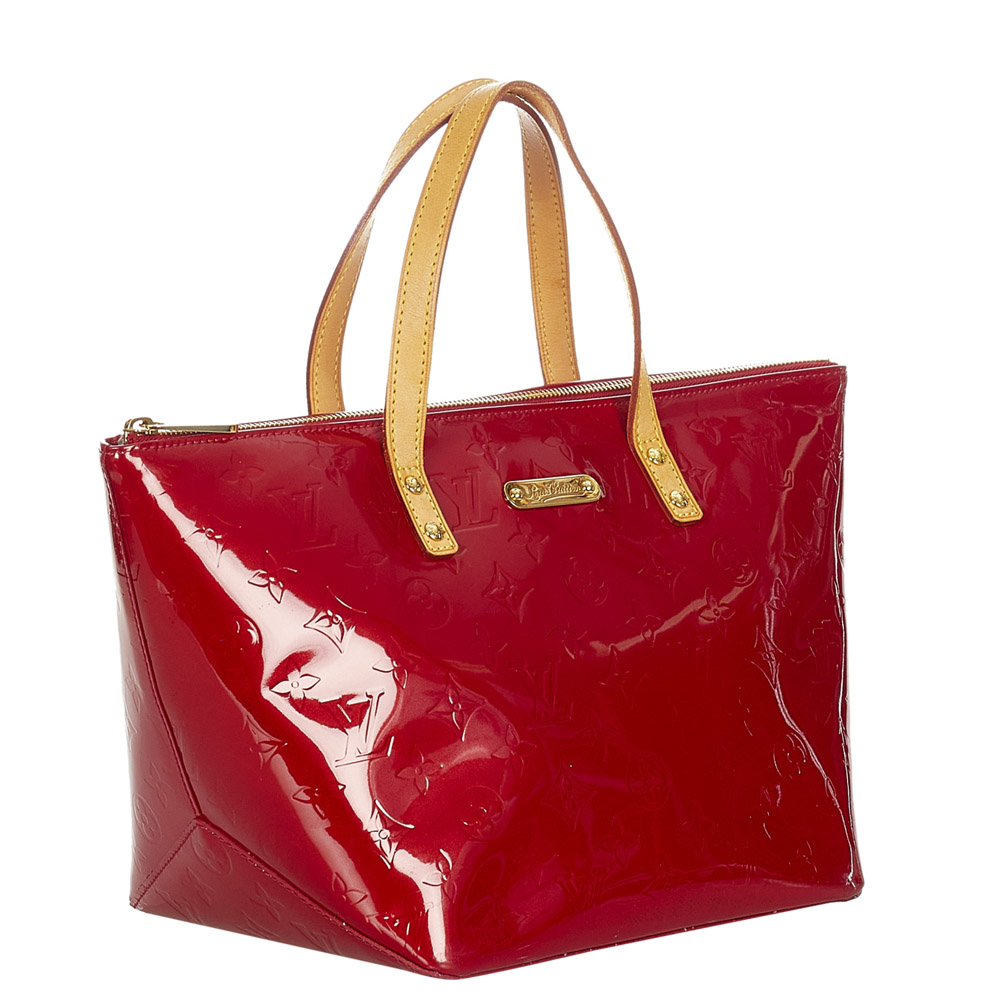 

Louis Vuitton Red Monogram Vernis Bellevue PM Bag