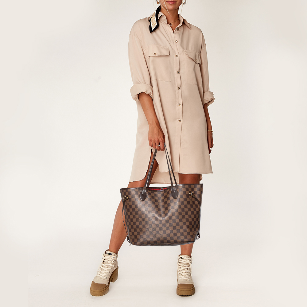

Louis Vuitton Damier Ebene Canvas Neverfull MM Bag, Brown