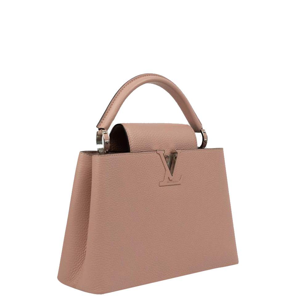 

Louis Vuitton Pink Leather Capucines Top Handle Bag