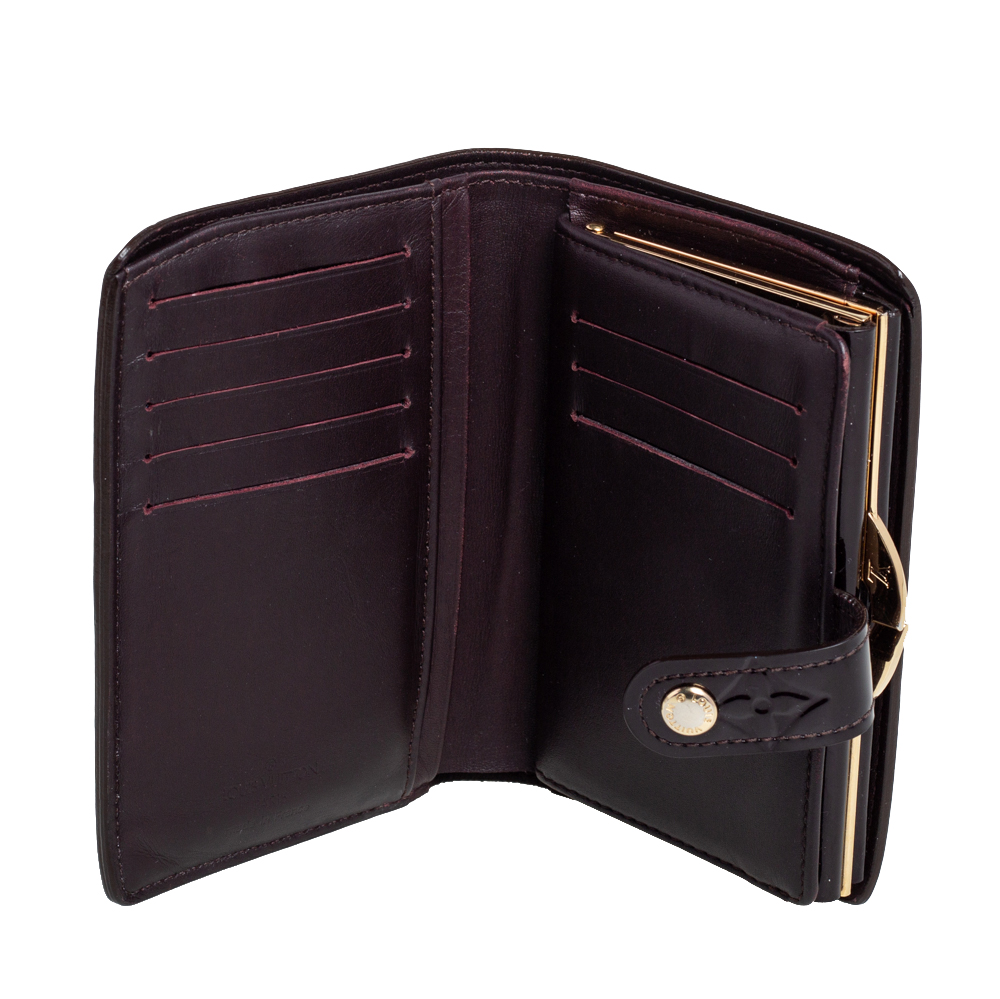 

Louis Vuitton Amarante Monogram Vernis French Purse Wallet, Burgundy