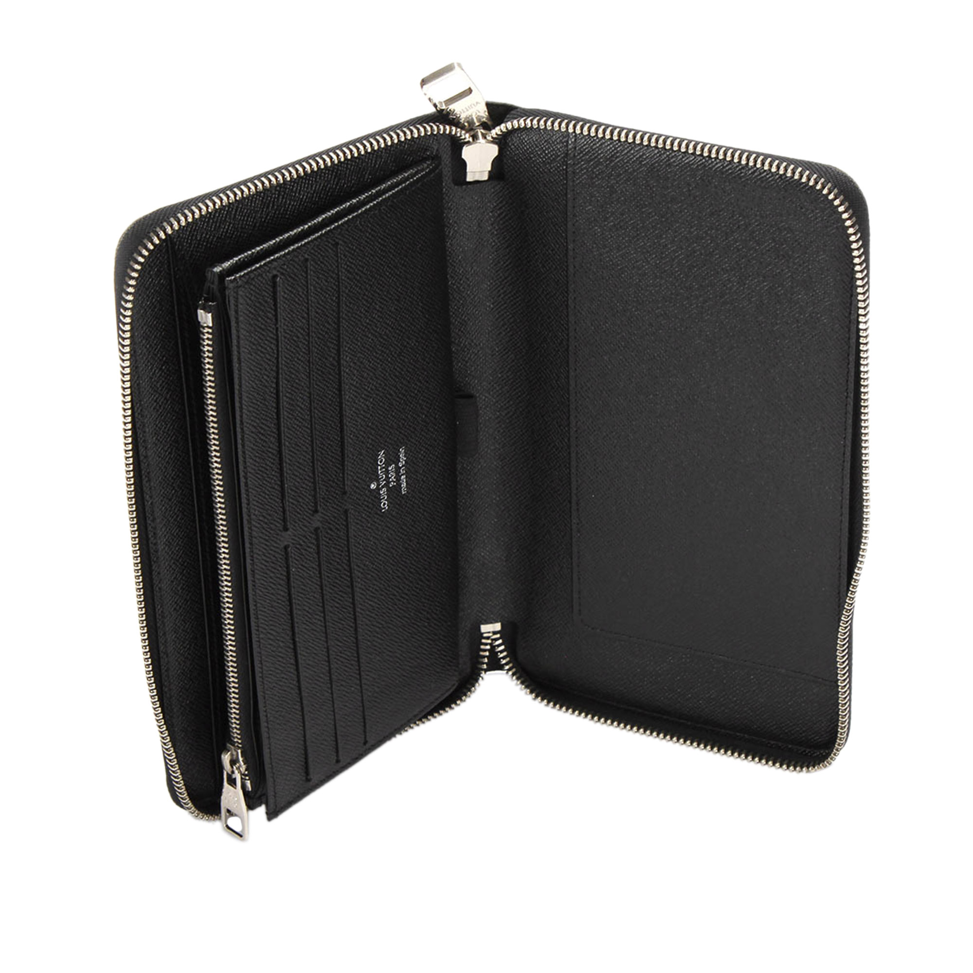 

Louis Vuitton Black Canvas Vertical Zippy Wallet