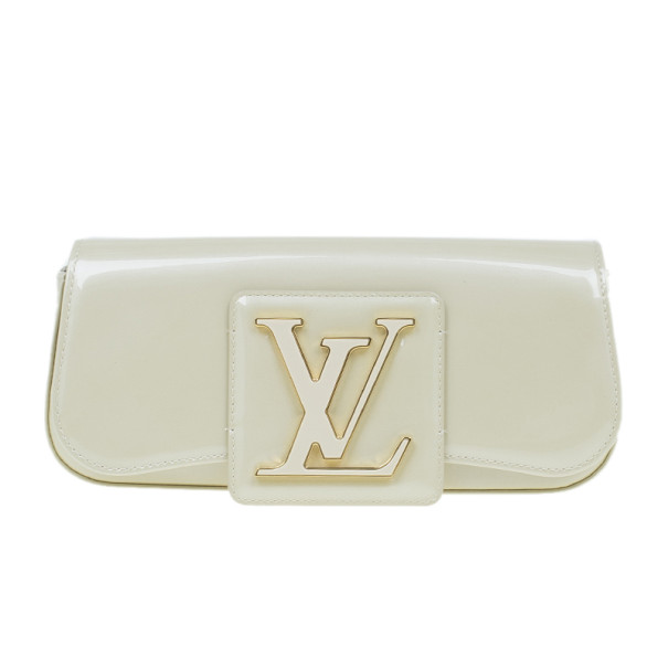 Louis Vuitton White Vernis Sobe Clutch