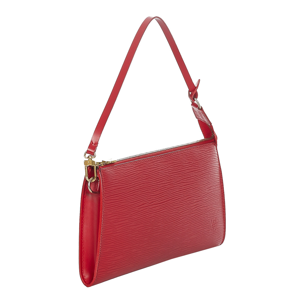 

Louis Vuitton Red Epi Leather Pochette Accessoires Bag