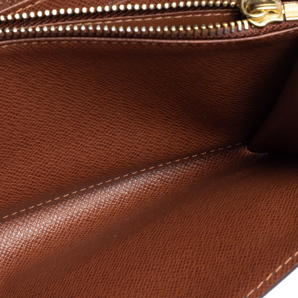 

Louis Vuitton Monogram Canvas Sarah Wallet, Brown