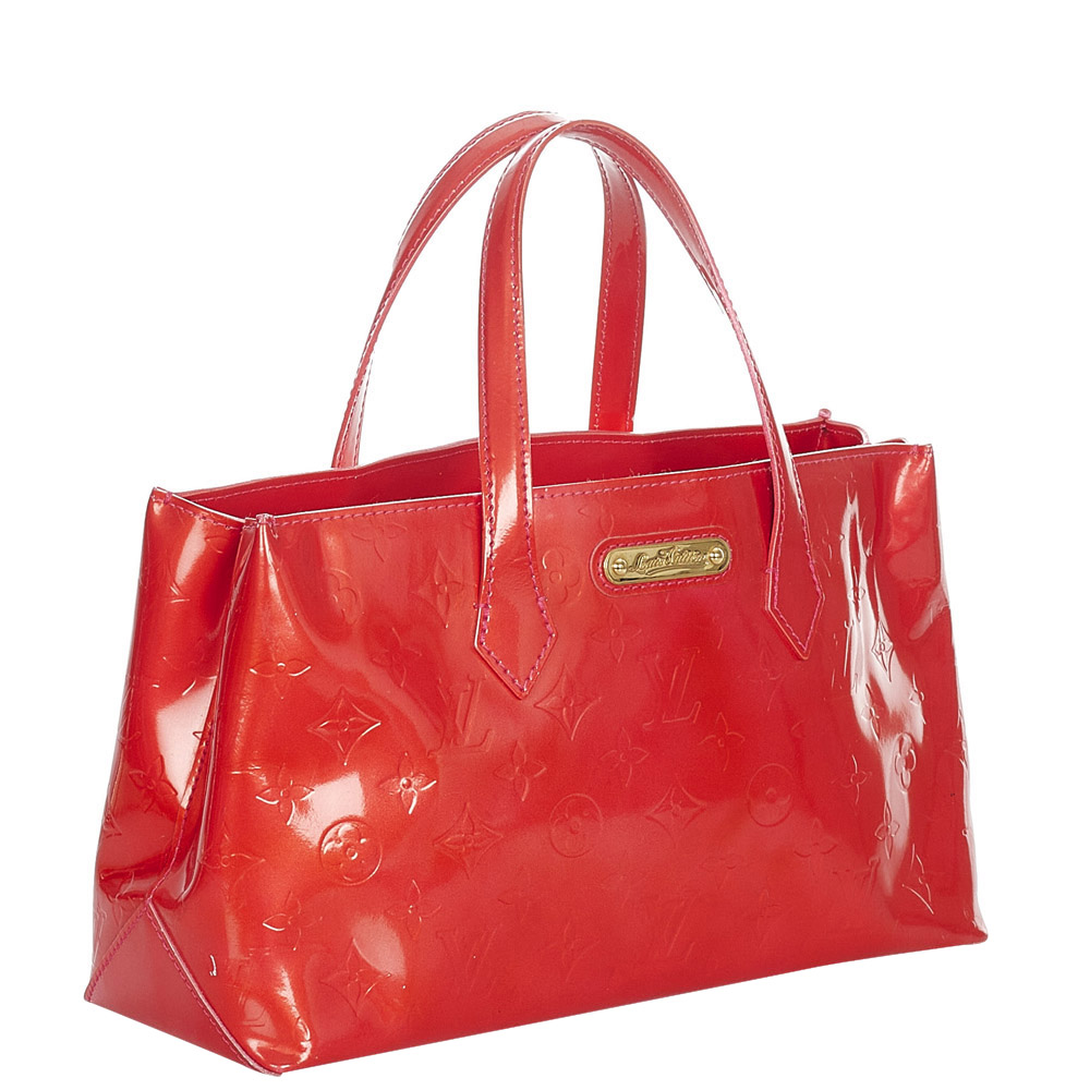 

Louis Vuitton Red Monogram Vernis Wilshire PM Bag